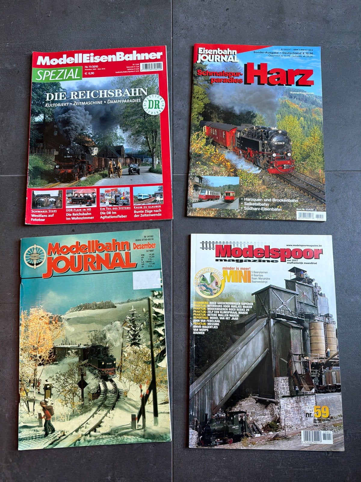 4x Modelspoor Tijdschriften - ModellEisenBahner, Eisenbahn, Ophalen of Verzenden, Gebruikt, Boek, Tijdschrift of Catalogus