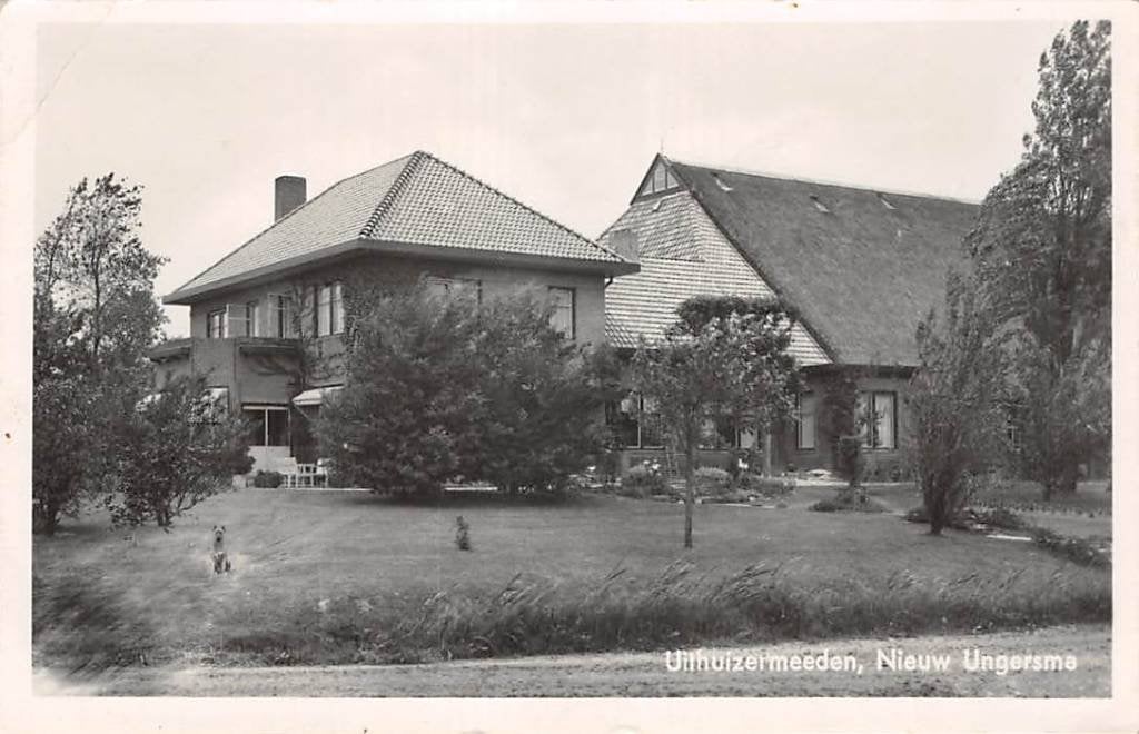 Uithuizermeeden Nieuw Ungersma hefwalsterweg Groningen, Ophalen of Verzenden, 1940 tot 1960, Gelopen, Groningen