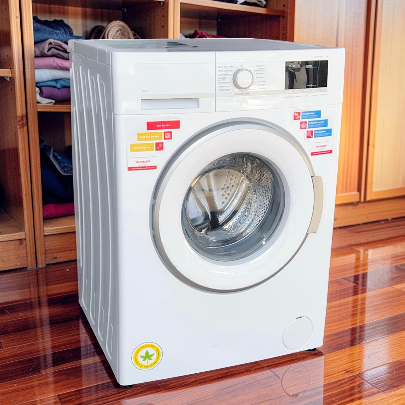 Wasmachine SharpHome A+++ Outlet ExpressWash incl Garantie, 1200 tot 1600 toeren, S, Ophalen of Verzenden, Zo goed als nieuw
