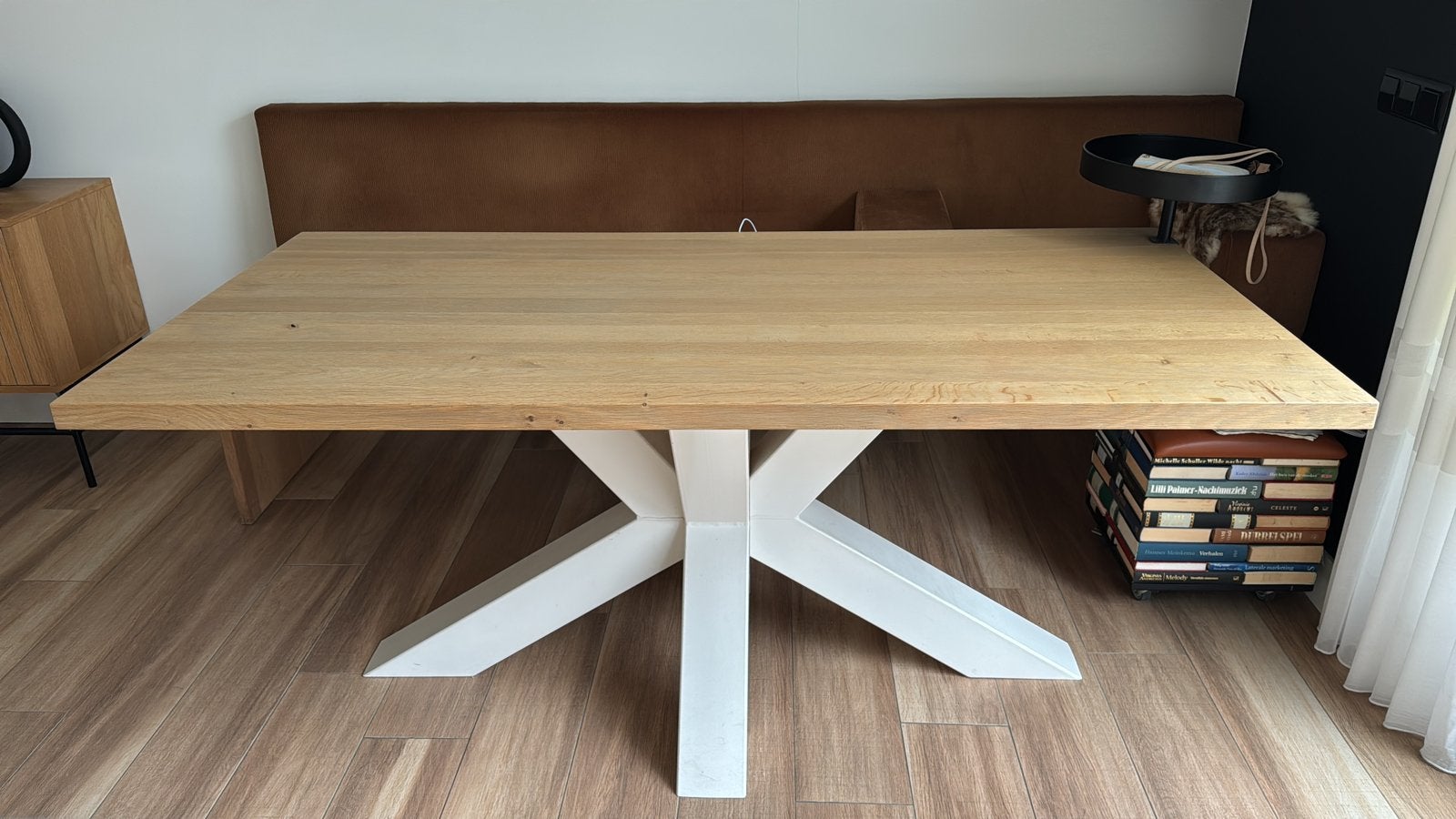 Eettafel, Gebruikt, Eikenhout, Vijf personen of meer, 150 tot 200 cm