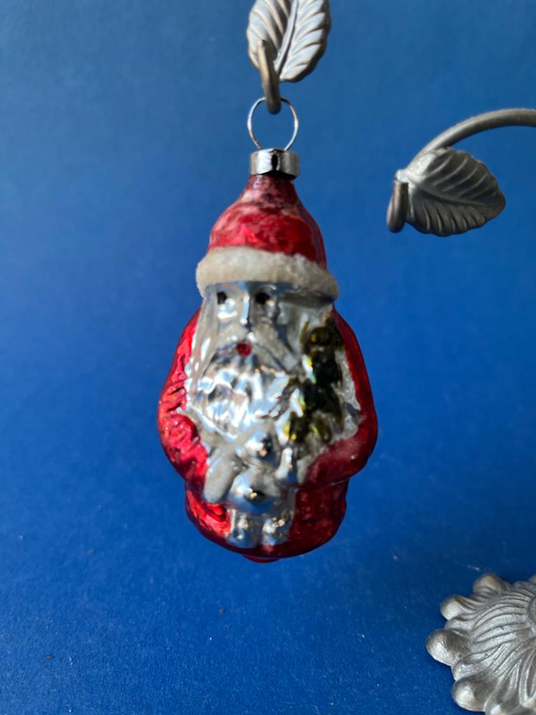 Oude glazen kerstbal : kerstman, Diversen, Gebruikt, Ophalen of Verzenden, Nvt, Nvt