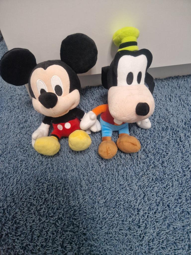 Mickey Mouse en Goofy knuffels - Disney, Ophalen, Disney, Overige typen, Middelgroot (20 tot 80 cm)