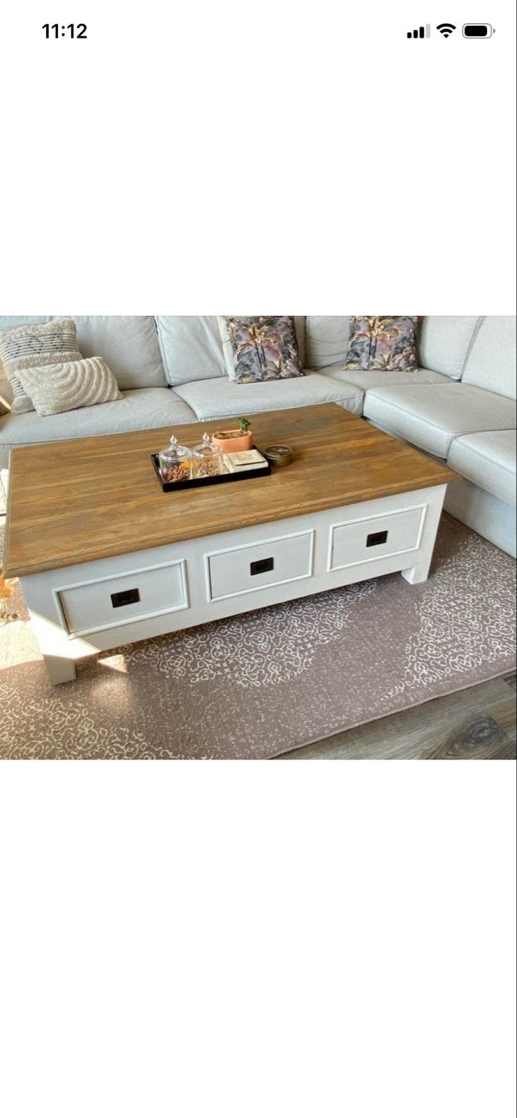 Richmond woonset €50 – salontafel + eettafel & 2 stoelen, Ophalen, Gebruikt, 50 tot 100 cm, 150 tot 200 cm