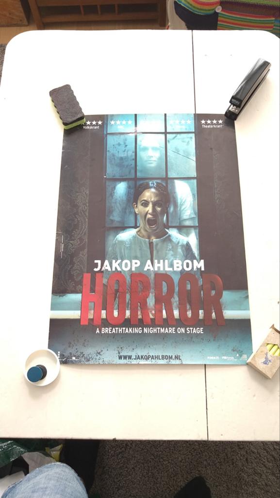 Poster horror griezel toneel Jakop Ahlbom, Ophalen of Verzenden, A1 t/m A3