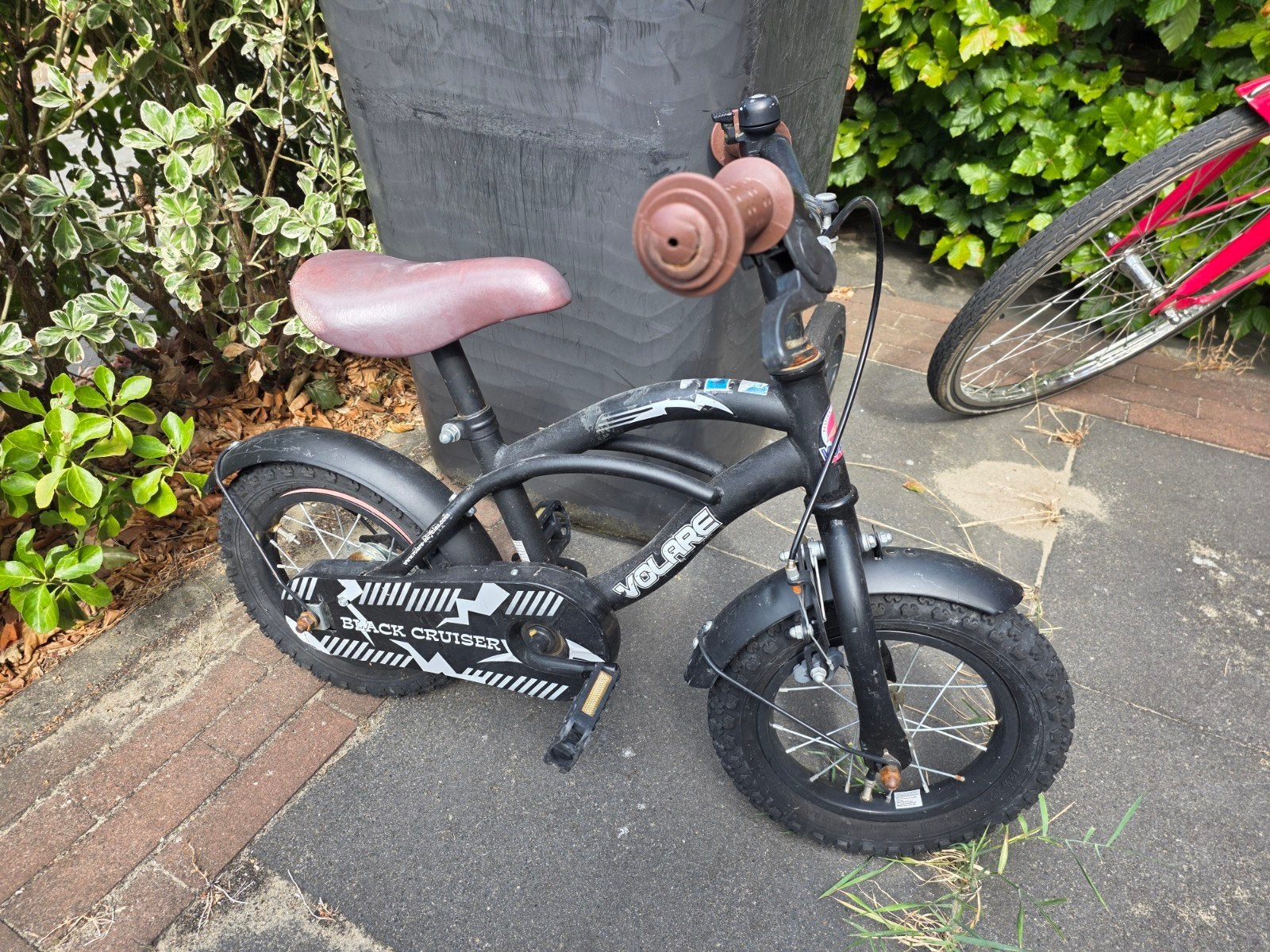 12 inch Volare Black Cruiser kinderfiets met terugtraprem, Fietsen en Brommers, Fietsen | Kinderfietsjes, Ophalen, Terugtraprem