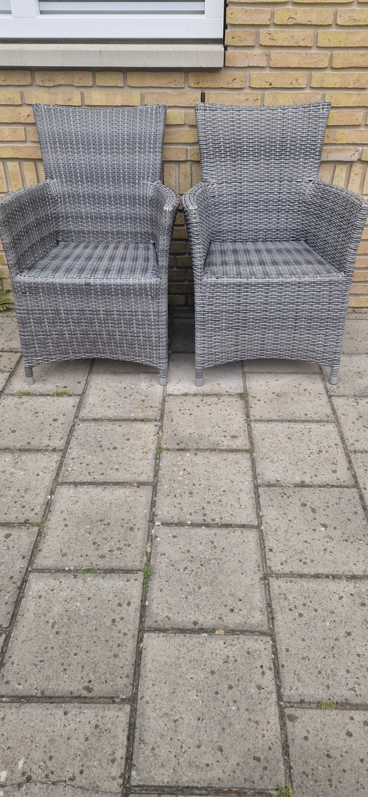 2 tuinstoelen grijs, Ophalen of Verzenden, Zo goed als nieuw, Kunststof