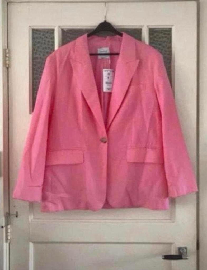 Roze blazer Bershka maat S, Ophalen of Verzenden, Nieuw, Maat 46/48 (XL) of groter, Roze