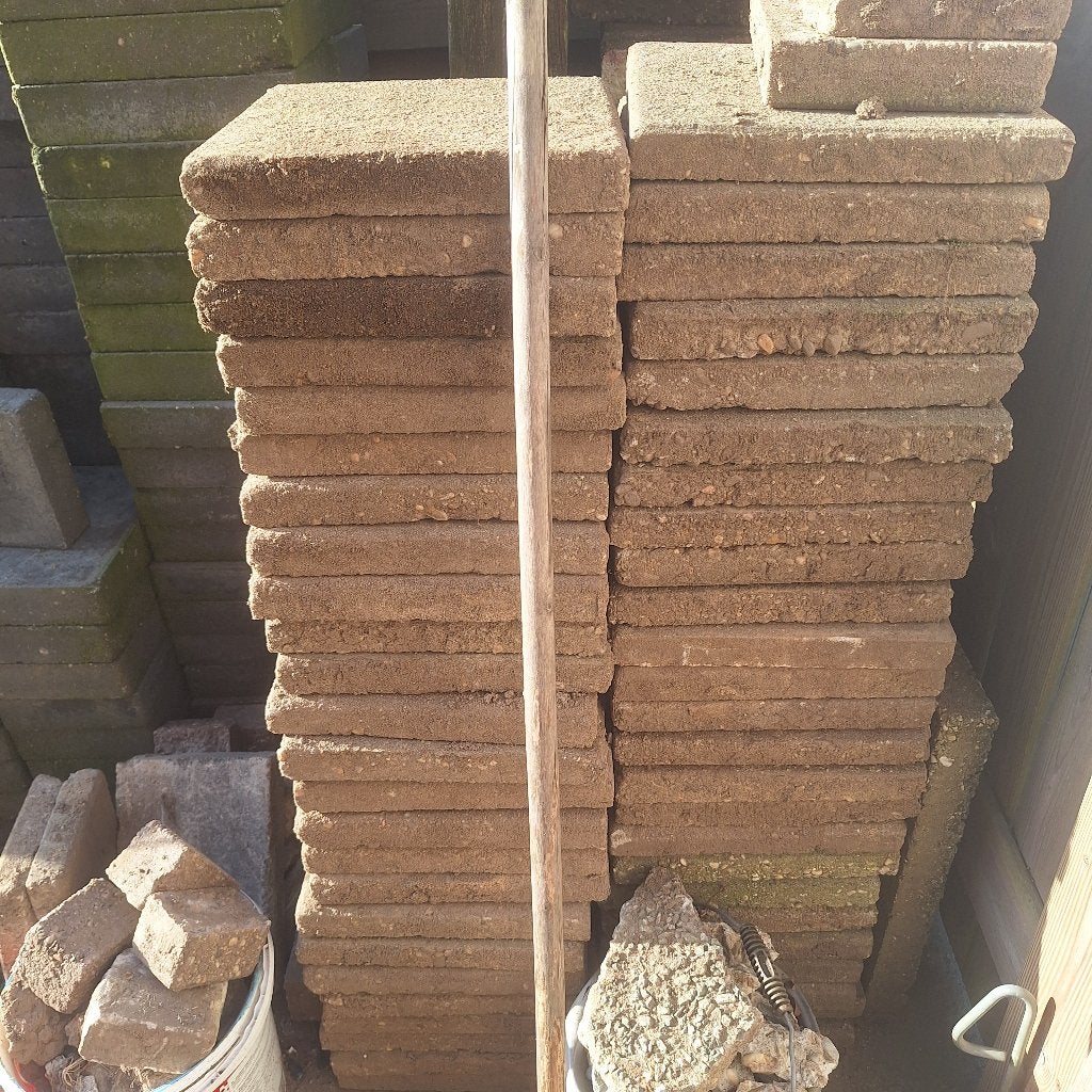 Stoeptegels gratis witzand, Tuin en Terras, Ophalen, Gebruikt, Beton, Overige typen
