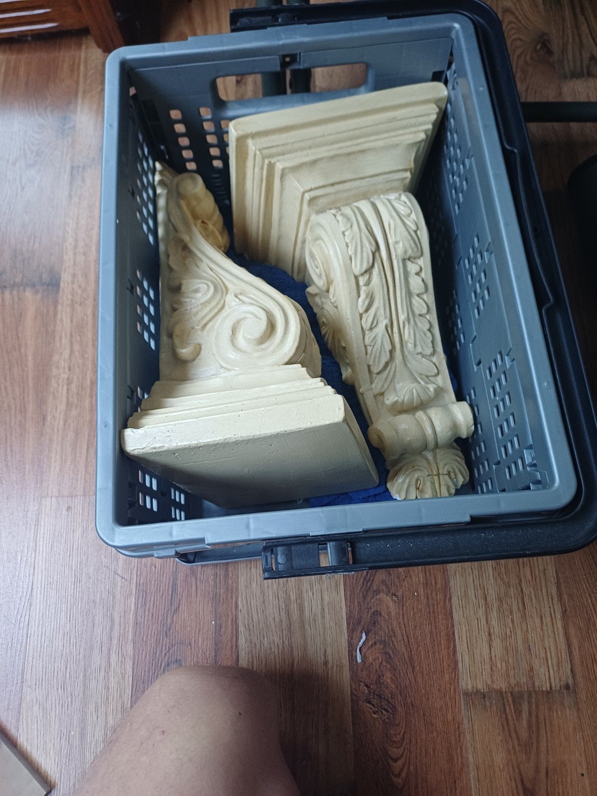 Gips  Decoratieve ornamenten/consoles - Klassiek design, Gebruikt, Beige, Ophalen of Verzenden, Klassiek