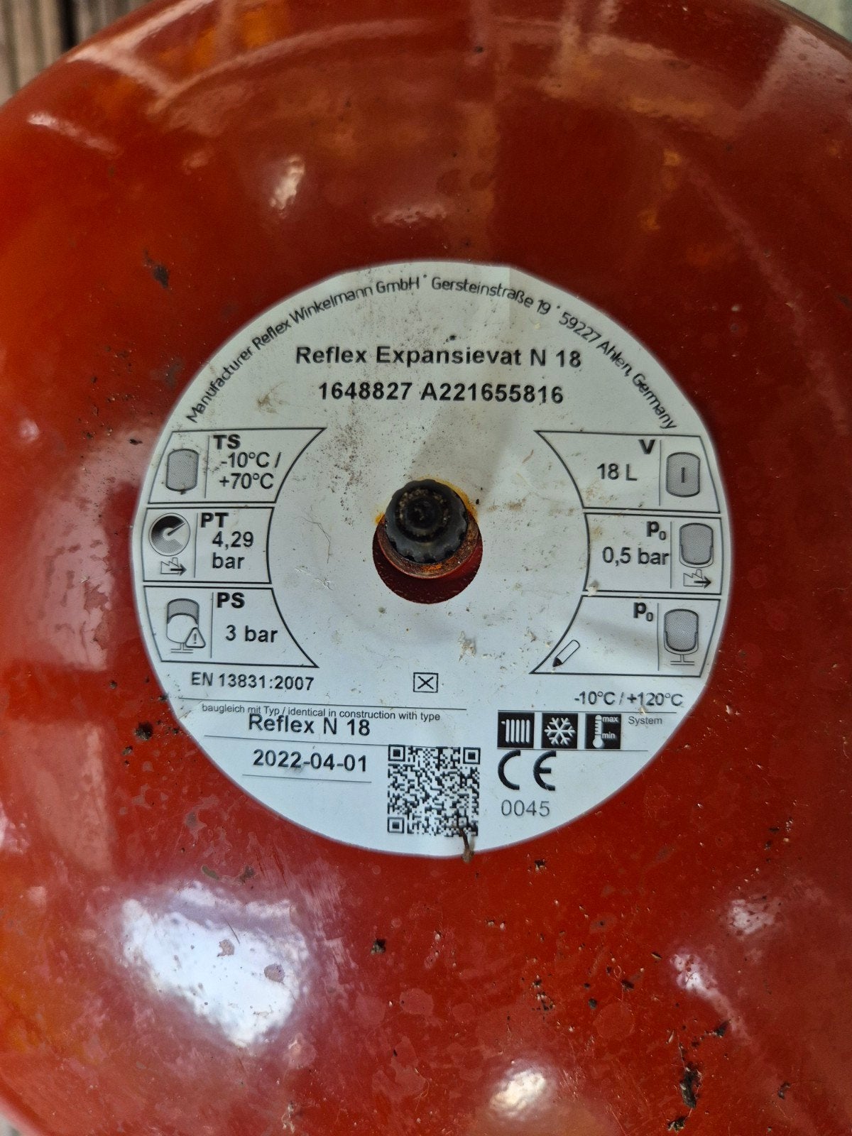 Reflex Expansievat N 18 - 18 liter, Ophalen, Gebruikt, Overige typen