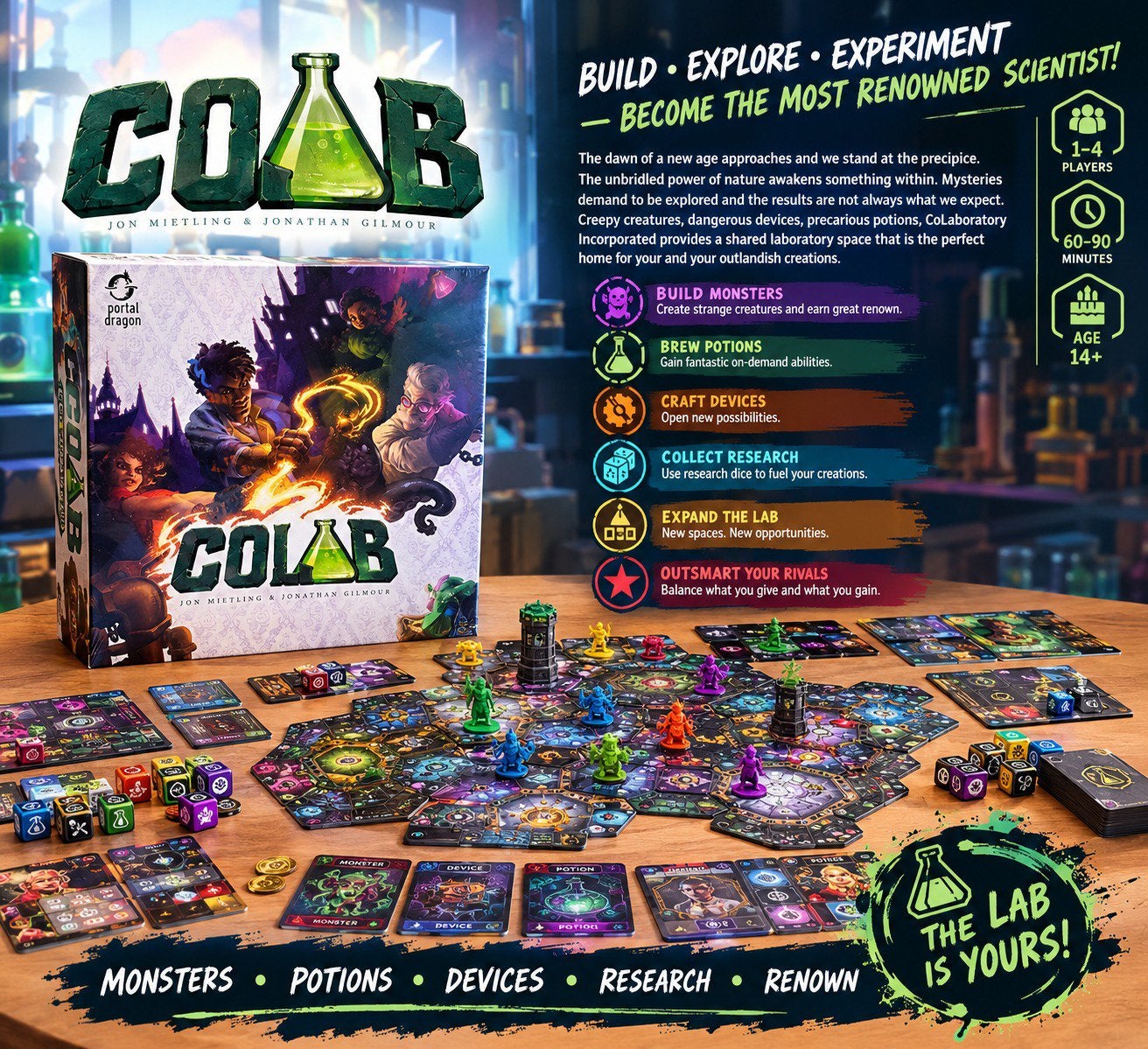 CoLab – Kickstarter Deluxe Edition – Bordspel, Drie of vier spelers, Ophalen of Verzenden, Nieuw