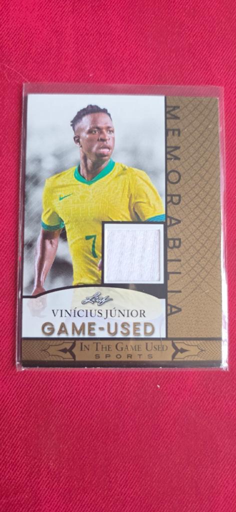 Leaf - Game used vinicius junior memorabilia kaart, Ophalen of Verzenden, Zo goed als nieuw, Losse kaart