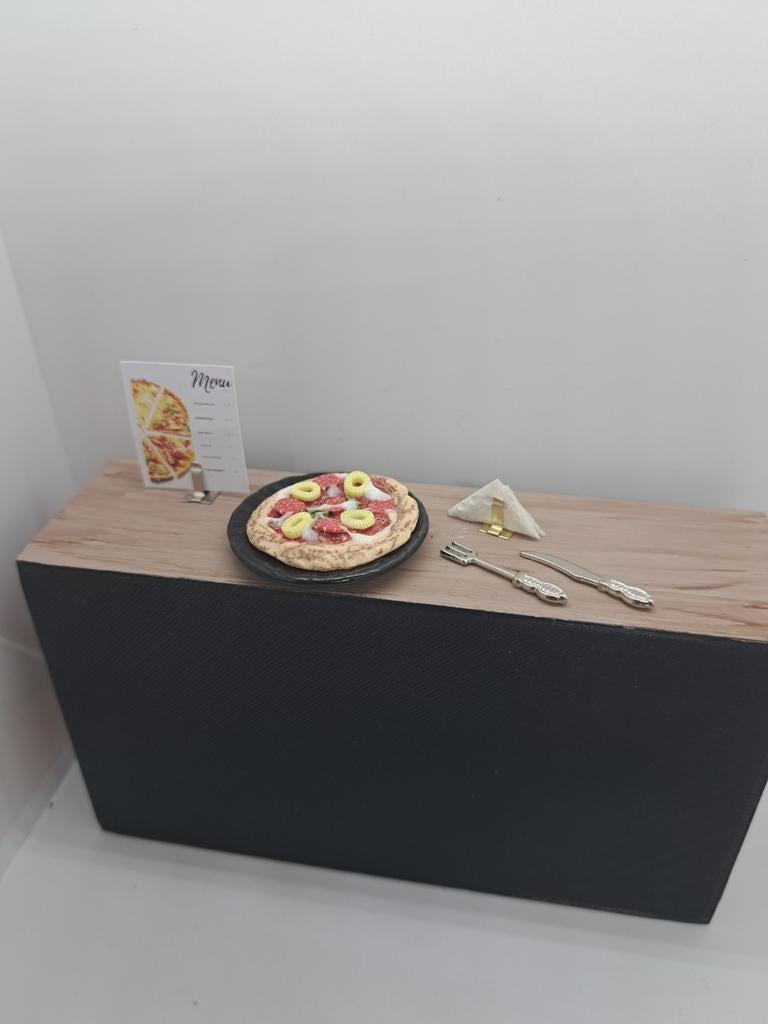 Pizza eten 1:12, Ophalen of Verzenden, Nieuw, Poppenhuis