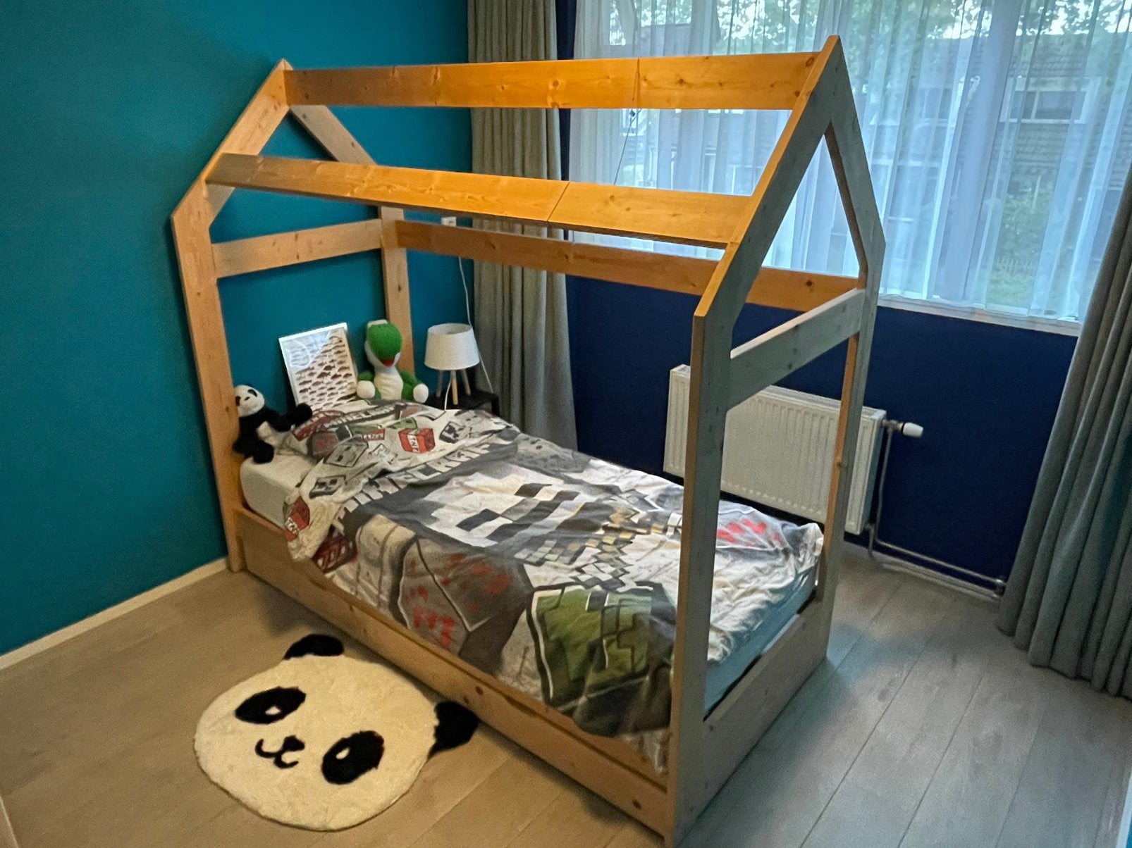 Huis bed / kinderbed / bed / kleuterbed, Ophalen, 85 tot 100 cm, Gebruikt, Lattenbodem