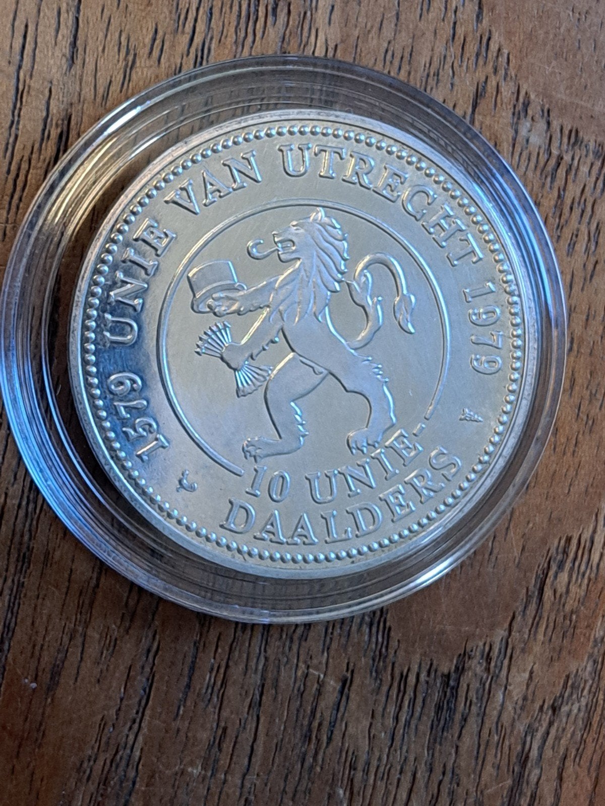 10 Uniedaalders Utrecht 1579 1979, Ophalen of Verzenden, Zilver, Nederland