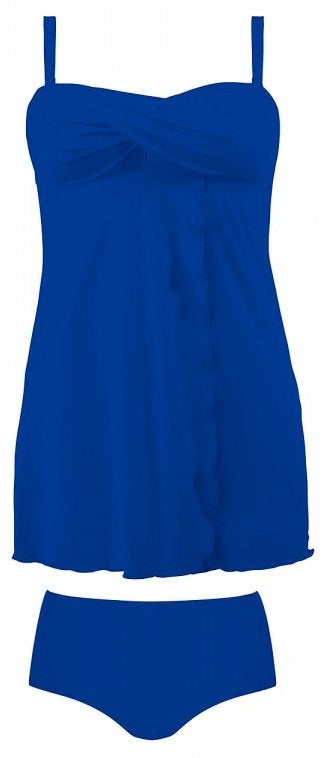 Lange tankini jurk marine blue, Blauw, Nieuw, Badpak, Ophalen of Verzenden