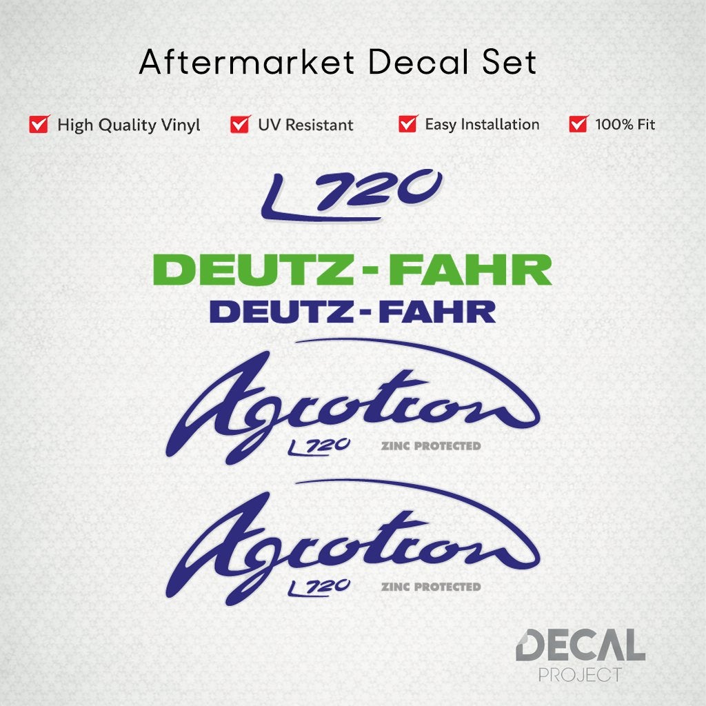 Vervangende Stickers Deutz Agrotron L720, Verzenden