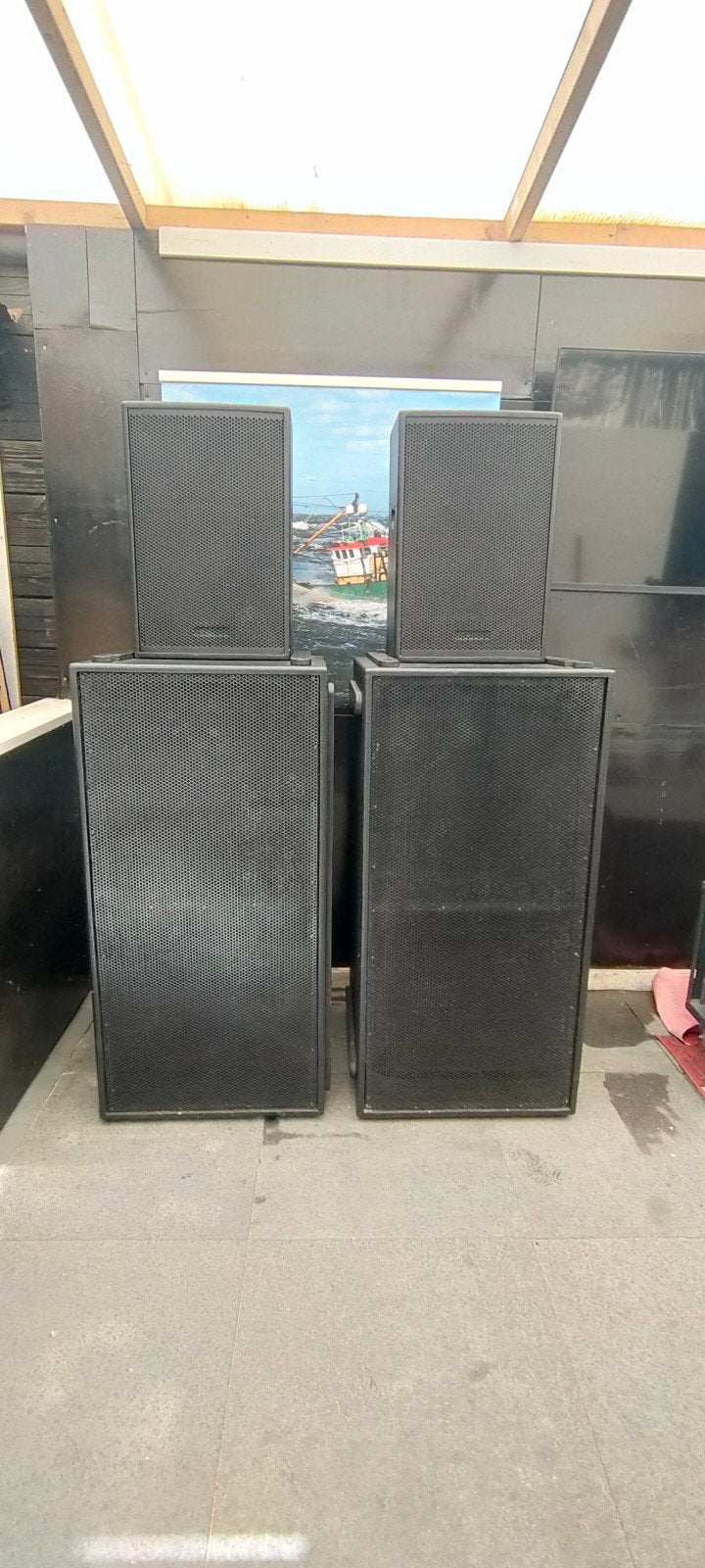 2x 18 inch Subwoofers - 3200 Watt Piek - Road Performance, Gebruikt, Subwoofer, Ophalen, 150 watt of meer