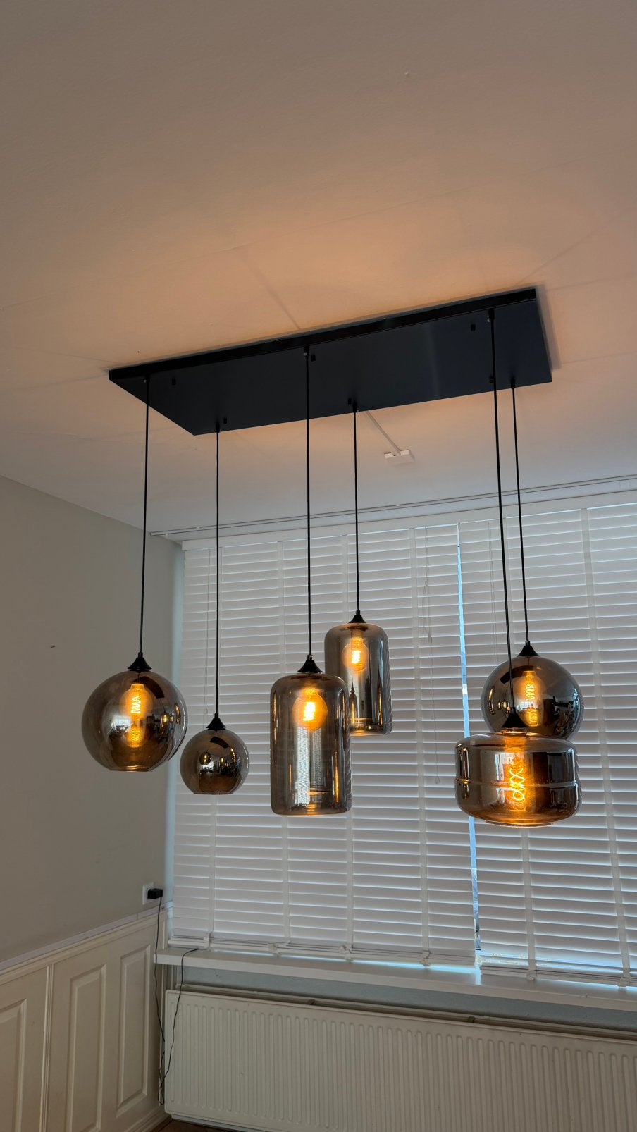 Hanglamp bollen, Ophalen of Verzenden, Zo goed als nieuw, Minder dan 50 cm