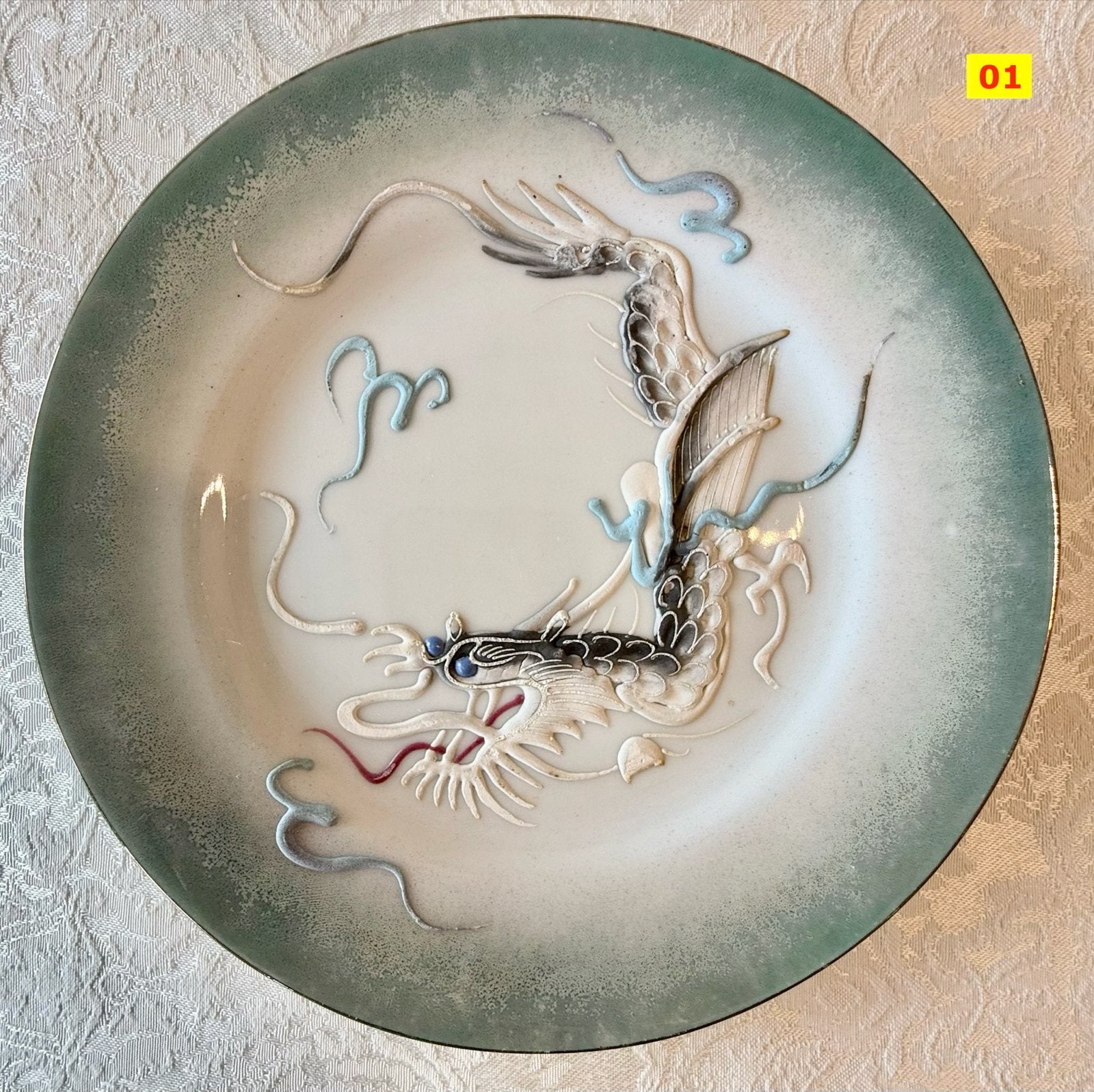 Set van 2 Chinese drakenborden, handgeschilderd, Ophalen of Verzenden