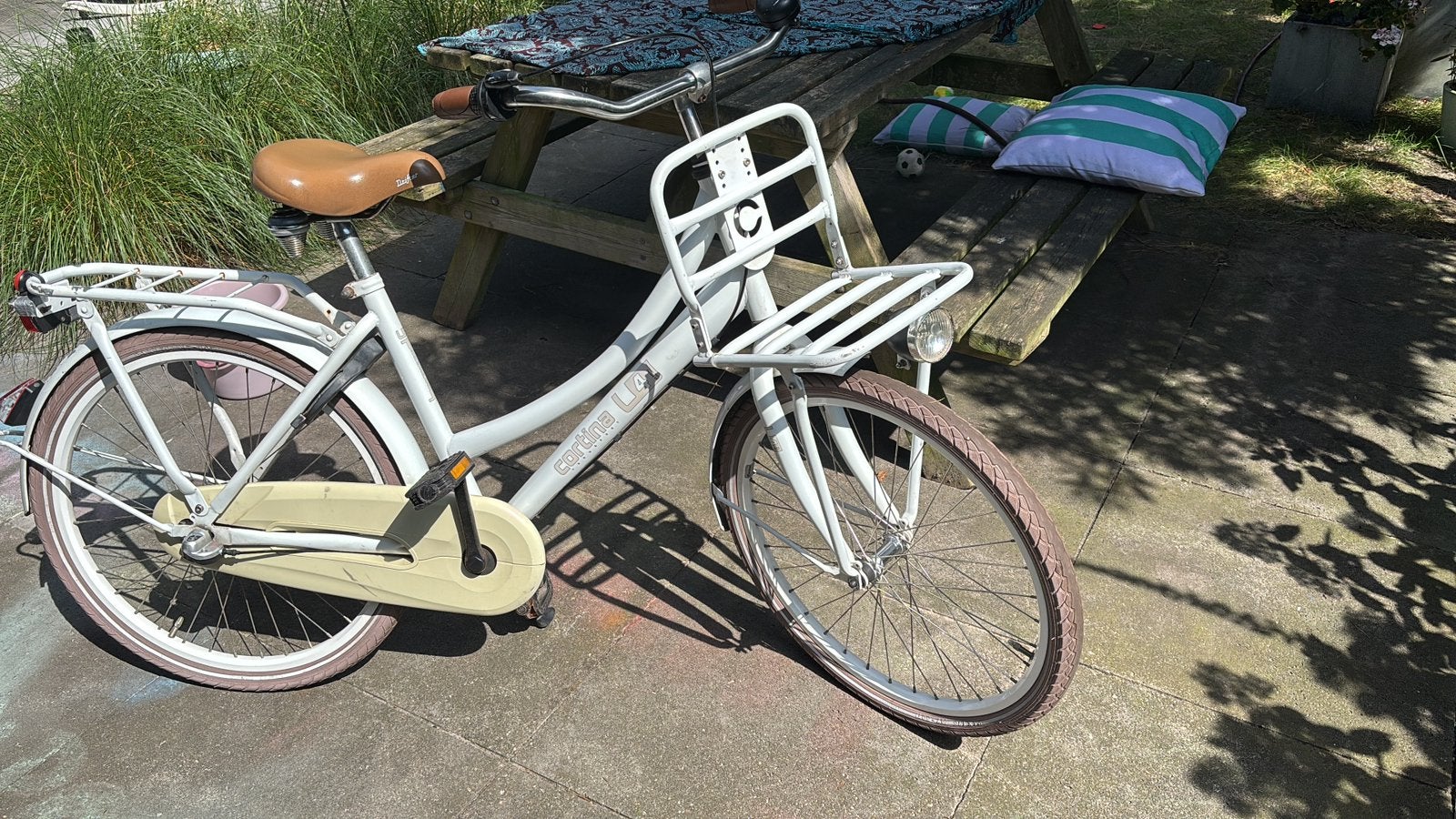 Witte cortina fiets, Ophalen, Zo goed als nieuw, 24 inch