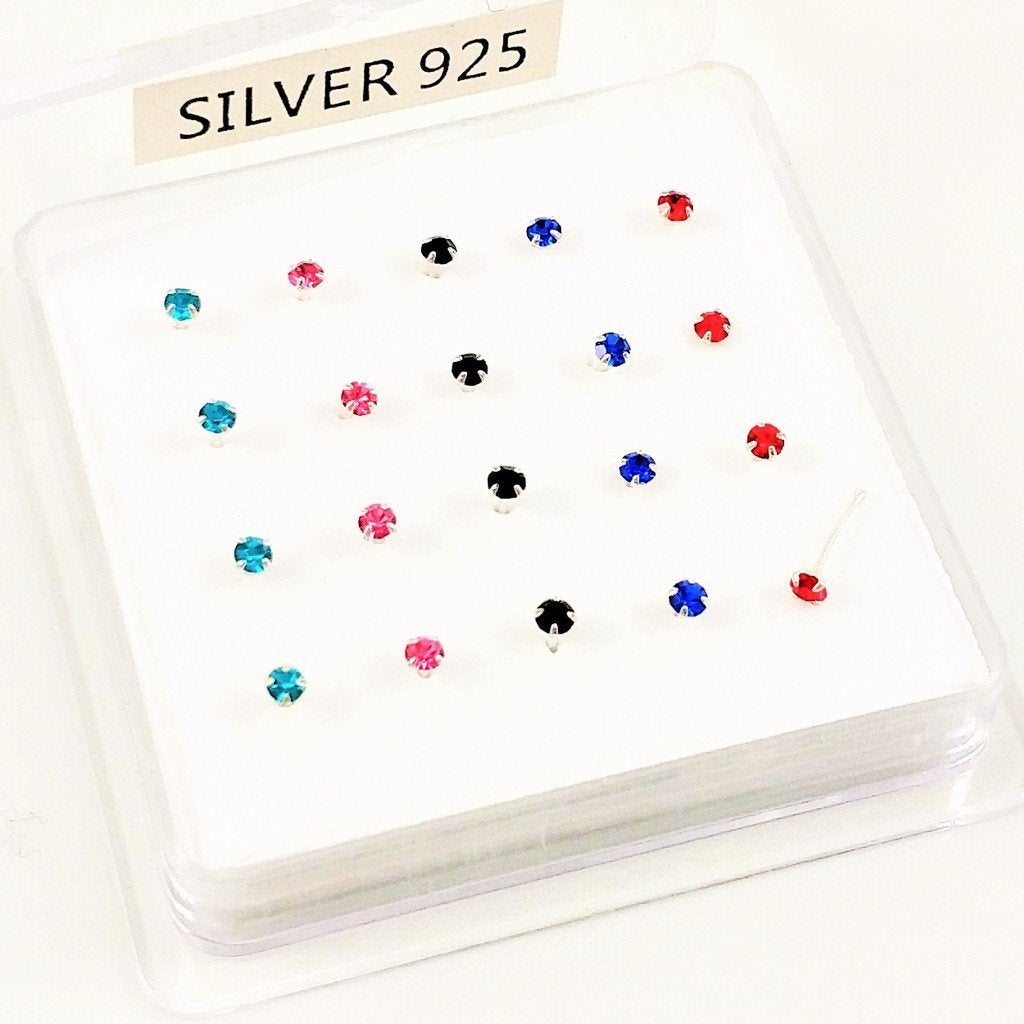2,5mm Neuspiercing Verschillende Kleuren 925 Sterling Zilver, Birgitta-Gracht 33, 6465 EL Kerkrade, Nederland, Verzenden, Nieuw