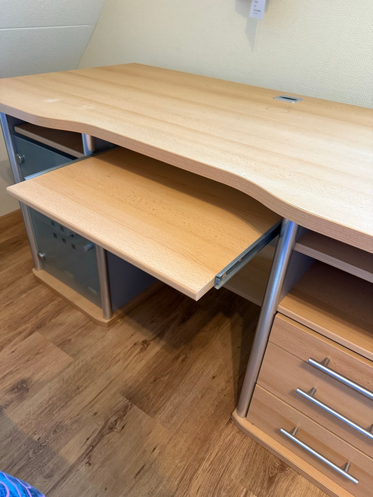 Bureau / computerbureau met lades en opbergruimte - Germania, Ophalen, Gebruikt, 150 cm, Met lades