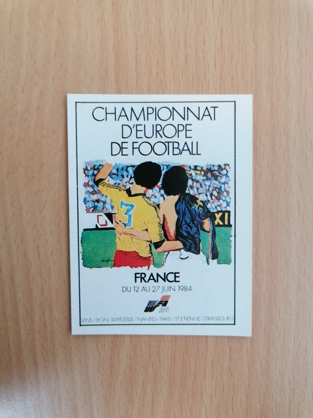 Panini Euro 84 #9 Poster Euro 84., Ophalen of Verzenden, Zo goed als nieuw, Buitenlandse clubs, Poster, Plaatje of Sticker