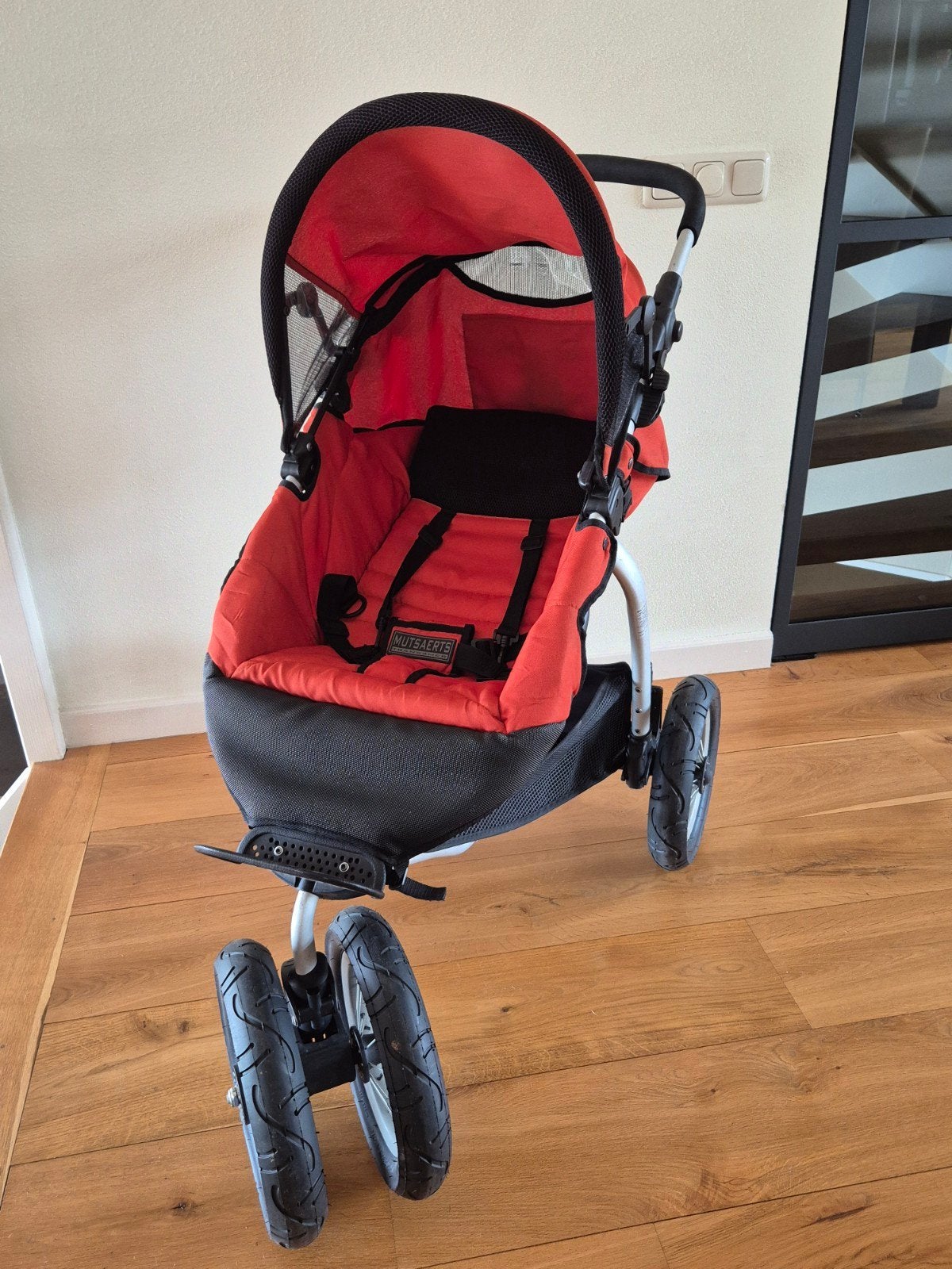 Kinderwagen Mutsaerts met reiswieg, Ophalen of Verzenden, Combiwagen, Mutsy, Verstelbare duwstang