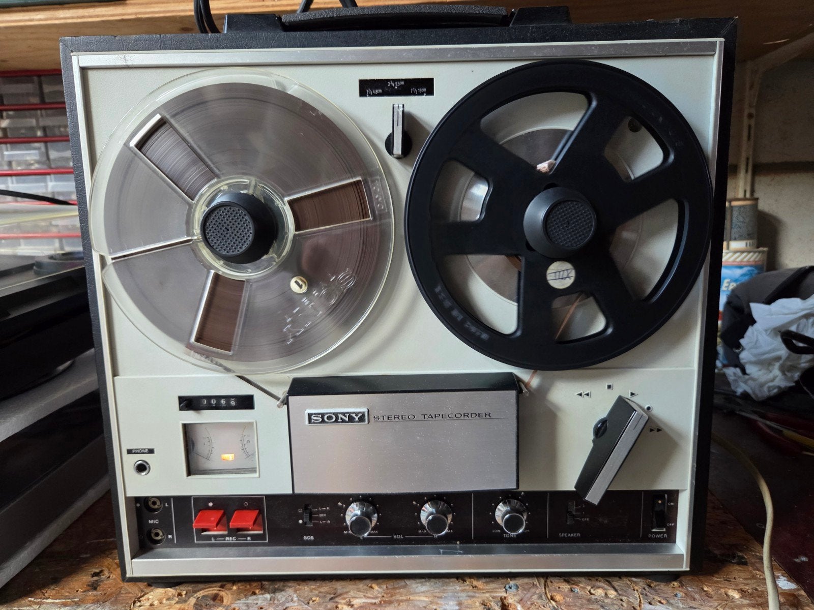 Sony TC 252 Bandrecorder (2 stuks, 1 als donor), Audio, Tv en Foto, Ophalen, Bandrecorder