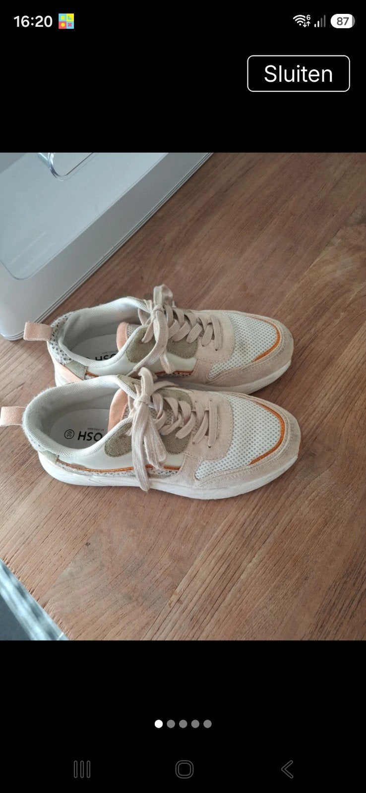Stijlvolle Poelman sneakers - Maat 39, Beige, Ophalen of Verzenden, Sneakers of Gympen, Poelman Posh