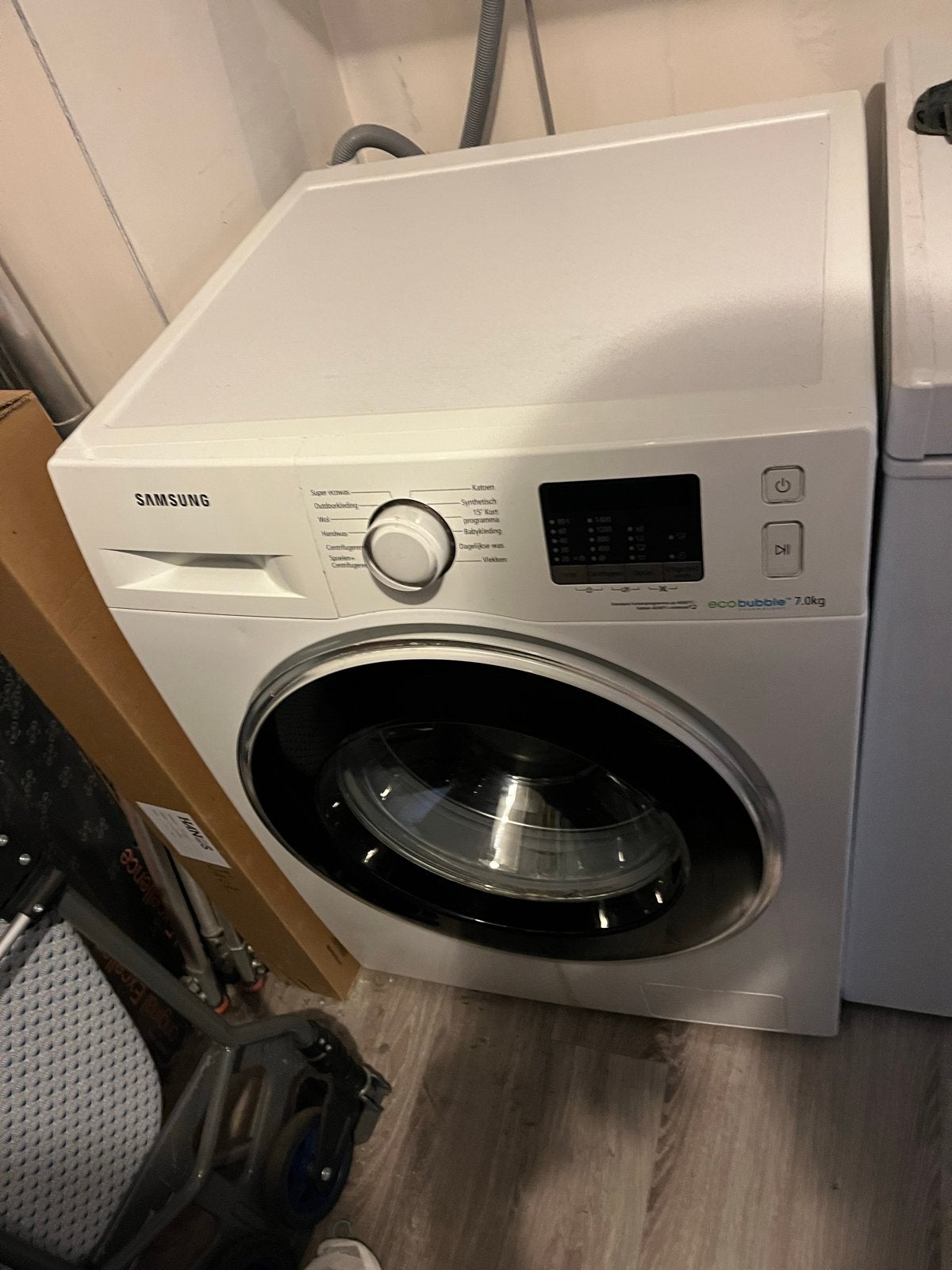 Samsung WF70F5ECQ4W EcoBubble Wasmachine 7kg 1400 toeren, Ophalen, Gebruikt, Voorlader, Kort programma