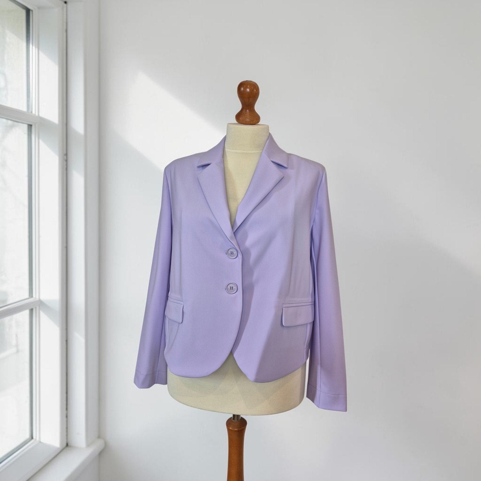 STUDIO ANNELOES MEIKE Bonded Blazer lila mt XL (valt ruim!), Studio Anneloes, Verzenden, Paars, Maat 46/48 (XL) of groter