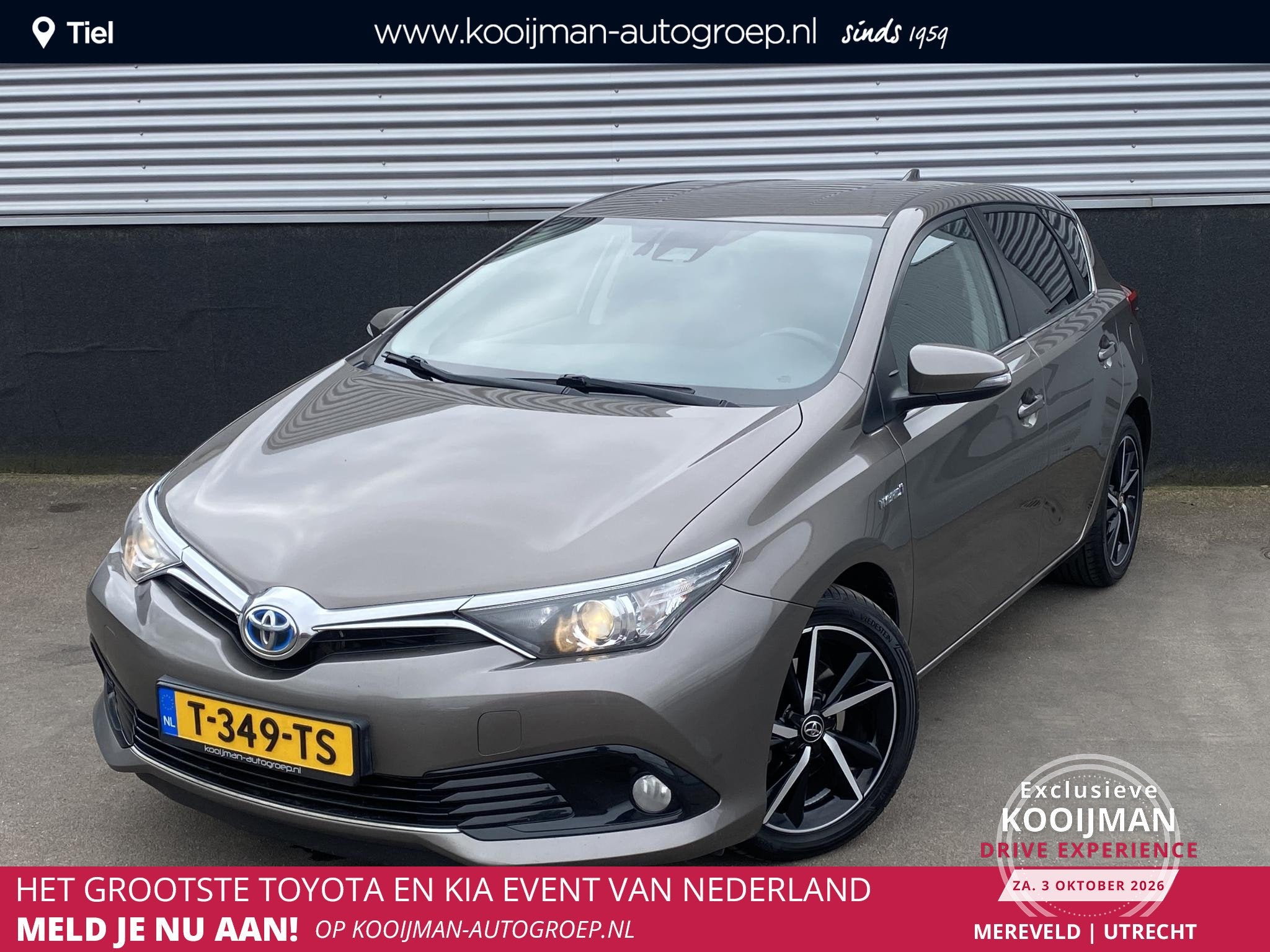 Toyota Auris 1.8 Hybrid Dynamic Navigatie, achteruitrij came, Auto's, Dealer onderhouden, Gebruikt, Euro 6, 4 cilinders