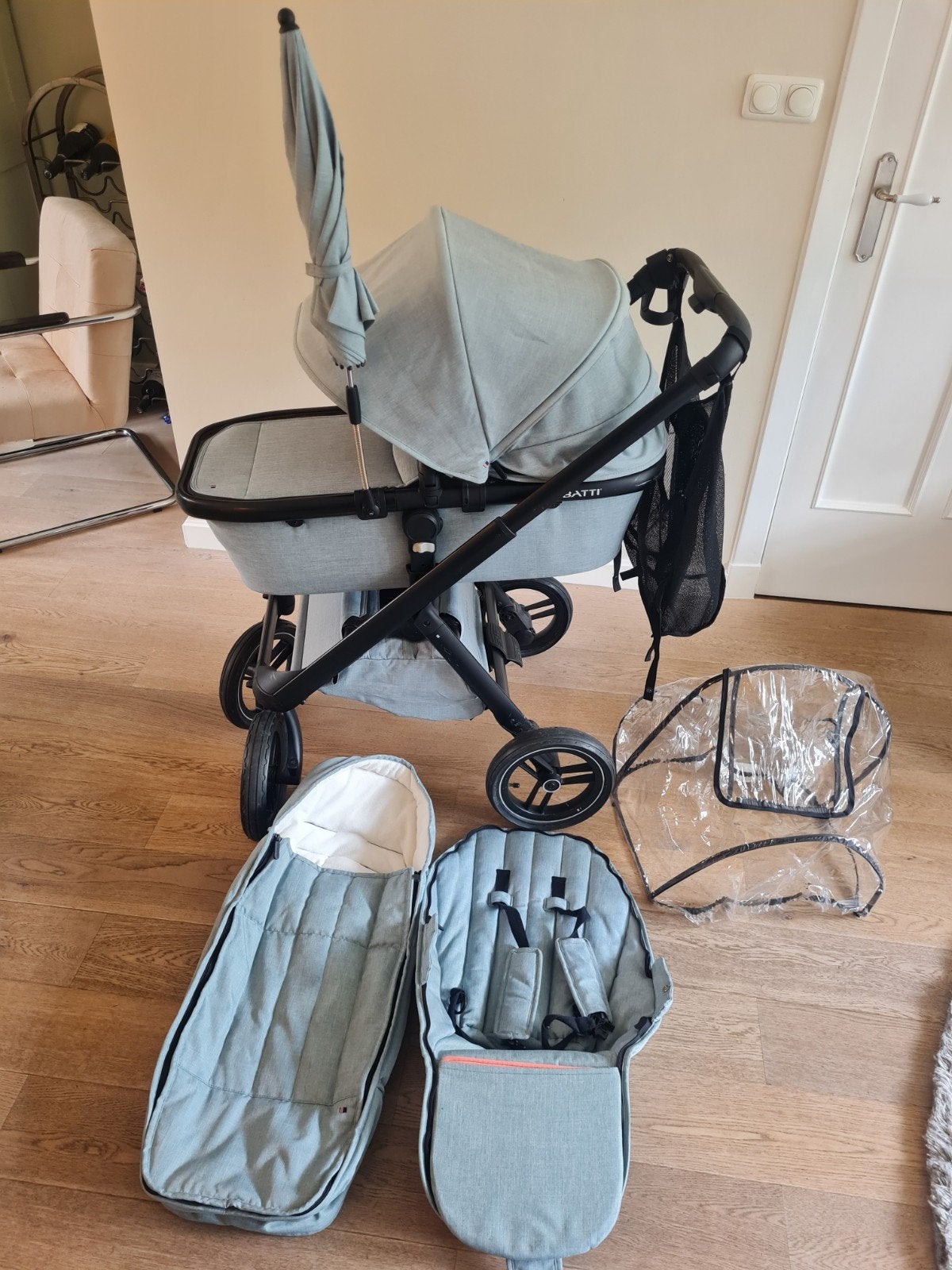 Dubatti one kinderwagen compleet, Kinderen en Baby's, Kinderwagens en Combinaties, Gebruikt, Luchtbanden, Combiwagen, Ophalen