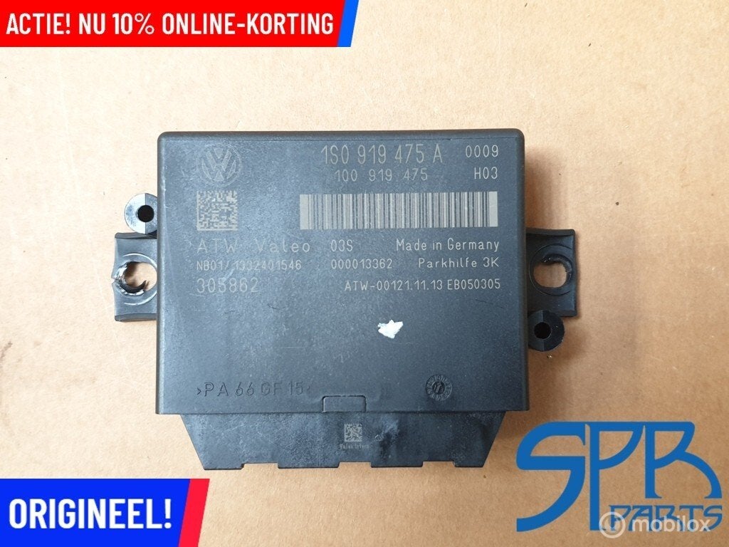 1S0919475A 3k PDC PARKEERHULP PARKEERSENSOR MODULE UP MII 1S, Auto-onderdelen, Gebruikt, Volkswagen, Ophalen of Verzenden, Volkswagen
