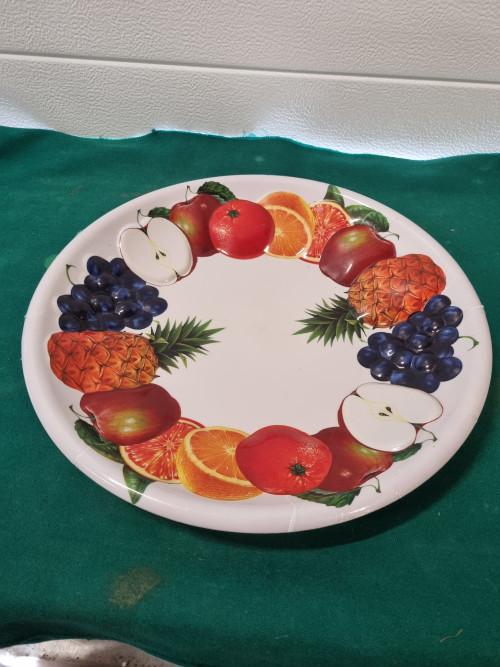 Fruitschaal met afbeeldingen fruit kunststof, Huis en Inrichting, Woonaccessoires | Schalen en Manden, Ophalen of Verzenden, 'T Olde Gre-j