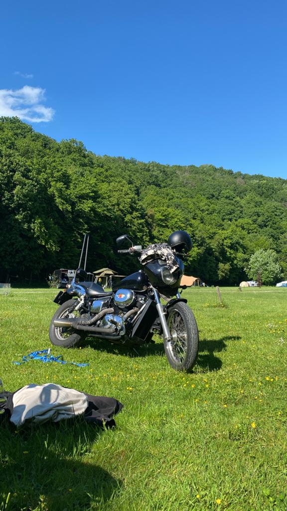 Honda shadow 750, omgebouwd, Hobby en Vrije tijd, Modeltreinen | H0, Ophalen of Verzenden