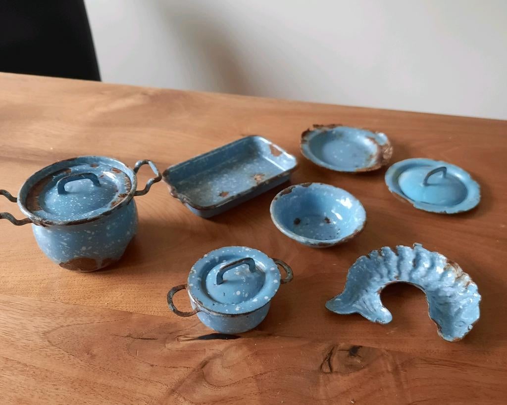 Emaille pannetjes antiek speelgoed, Antiek en Kunst, Ophalen of Verzenden