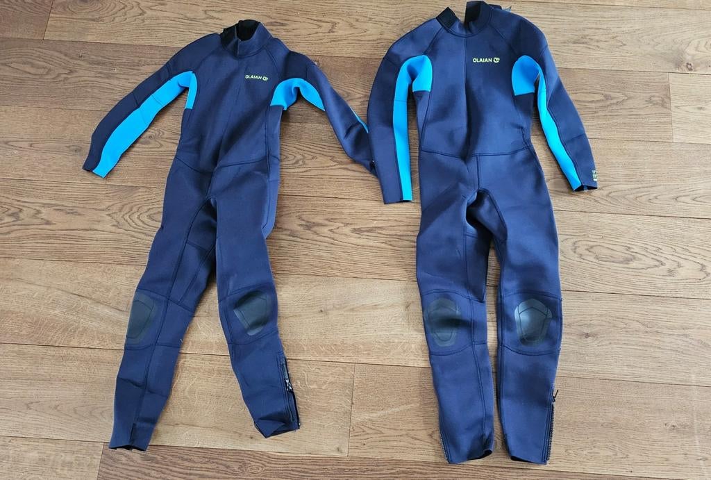 2x OLAIAN Wetsuit Kinderen - Maat 10 jaar en 8 jaar, Wetsuit, Kind, Ophalen of Verzenden, Zo goed als nieuw