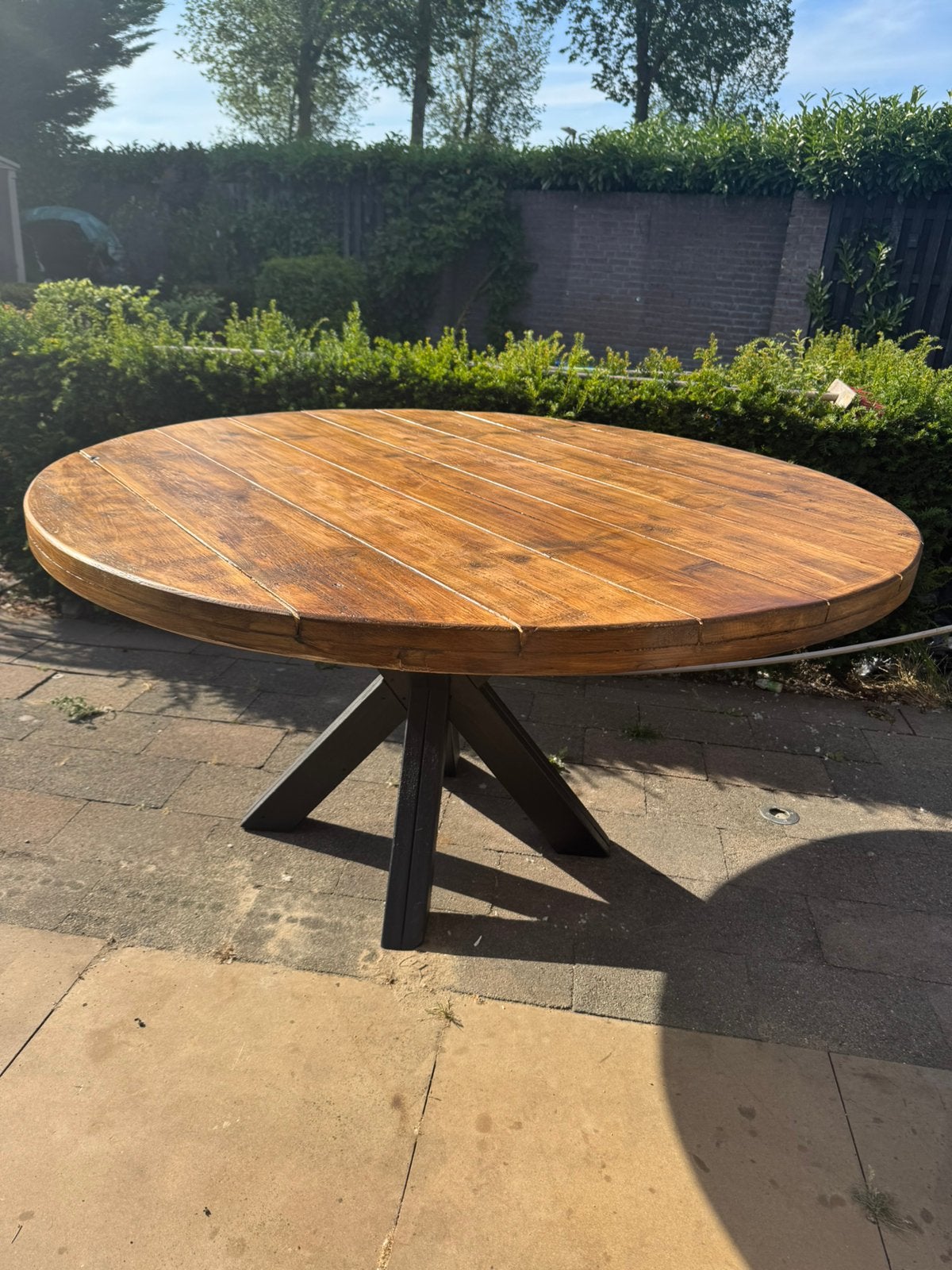 Ronde eettafel, Huis en Inrichting, Ophalen, Zo goed als nieuw, Vijf personen of meer, 100 tot 150 cm