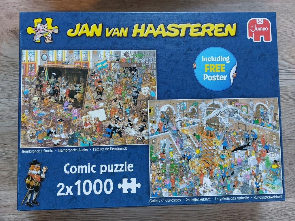 Puzzel Jan van Haasteren - 2x 1000 stukjes, Ophalen, 500 t/m 1500 stukjes, Zo goed als nieuw