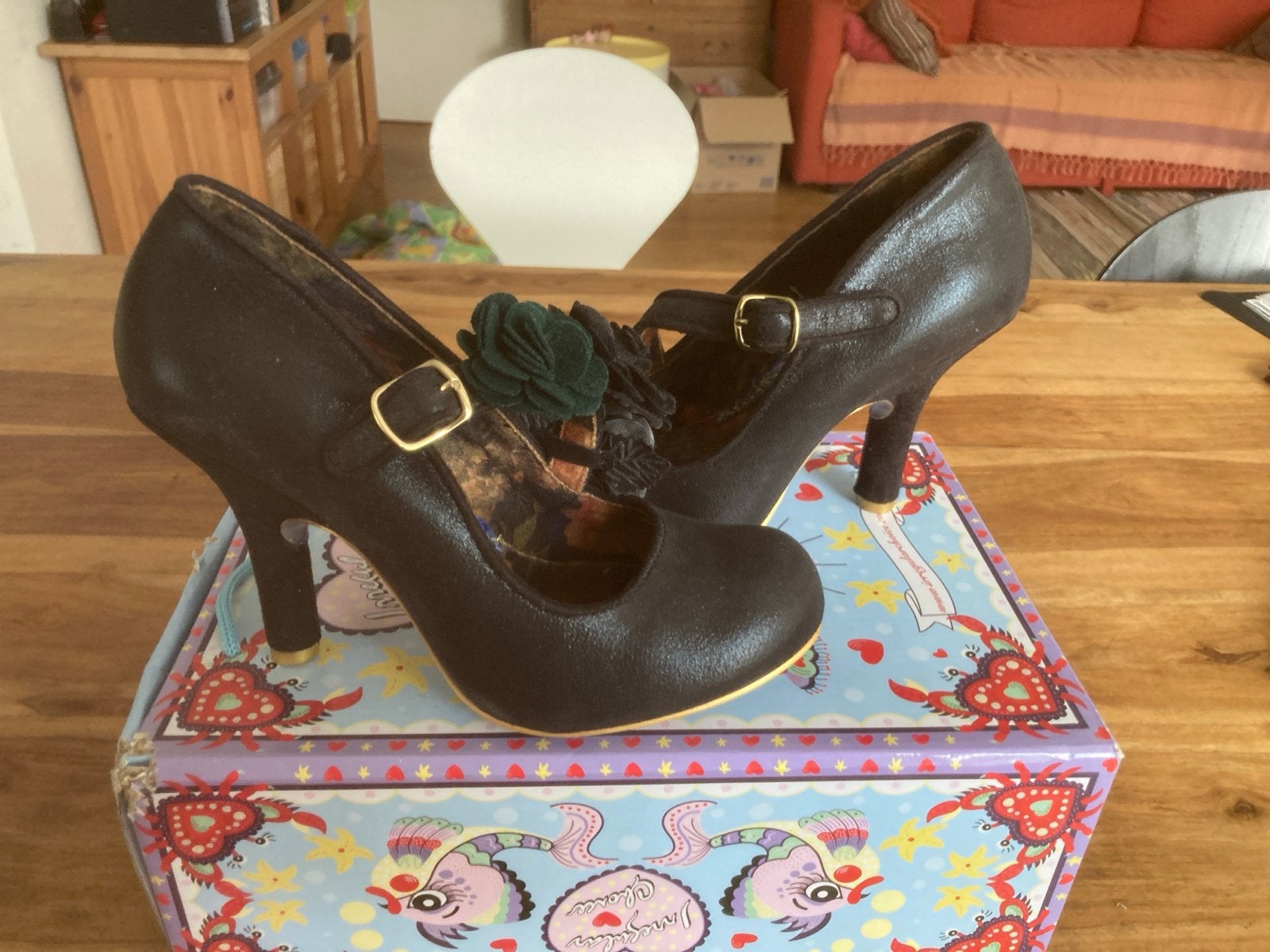 Irregular Choice Mary Jane Pumps Zwart Maat 40, Kleding | Dames, Ophalen of Verzenden, Zo goed als nieuw, Zwart, Pumps