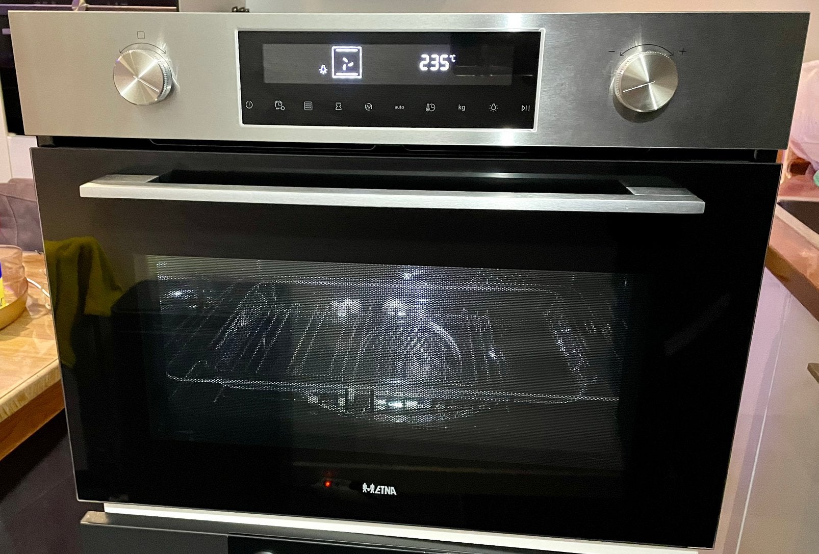ZGAN!!! ETNA inbouw Combi OVEN/Magnetron CM450RVS, Witgoed en Apparatuur, Magnetrons, Zo goed als nieuw, Inbouw, Combimagnetron