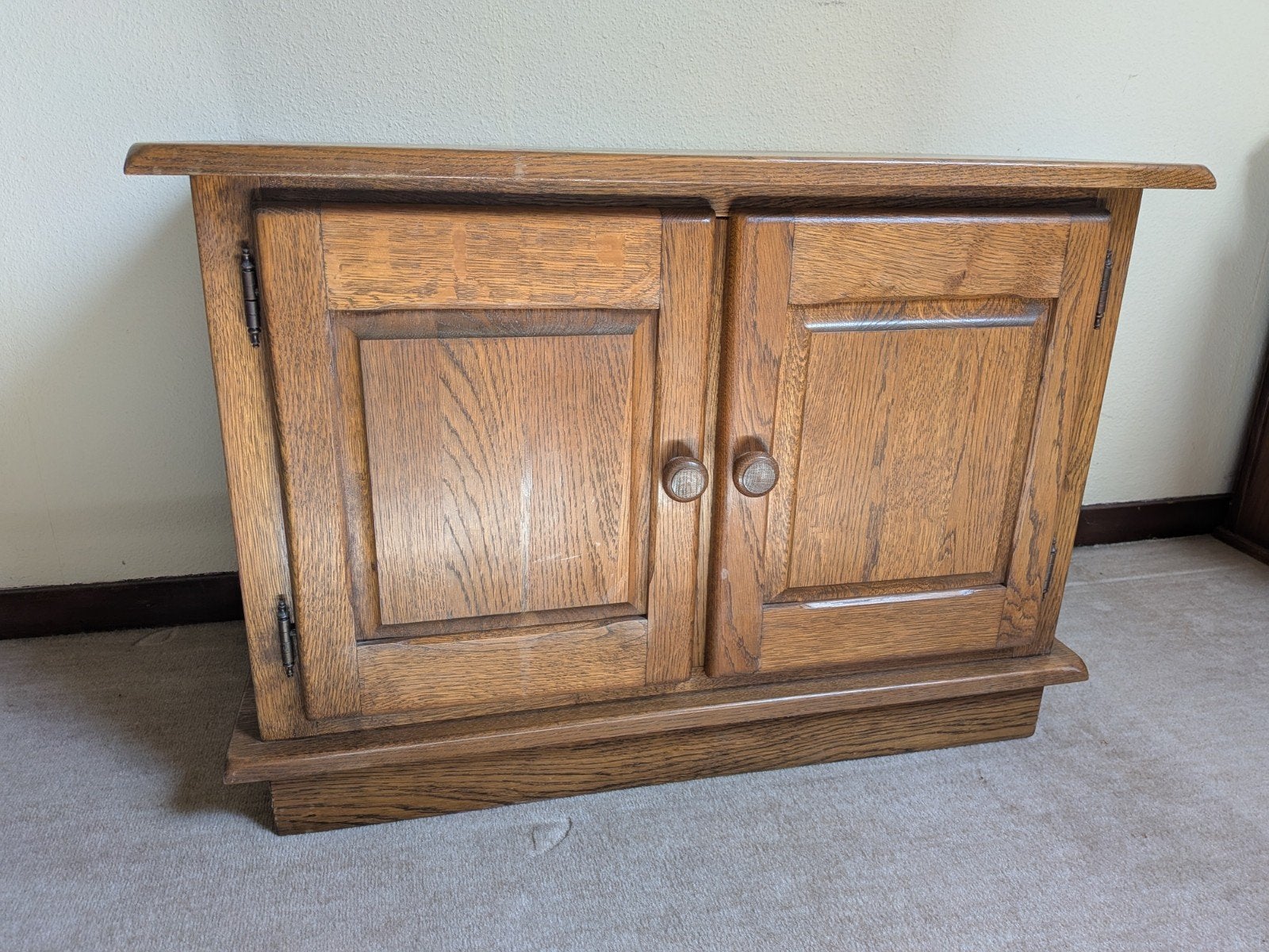 TV Kast eikenhout, Ophalen, Eikenhout, 50 tot 100 cm, Minder dan 100 cm
