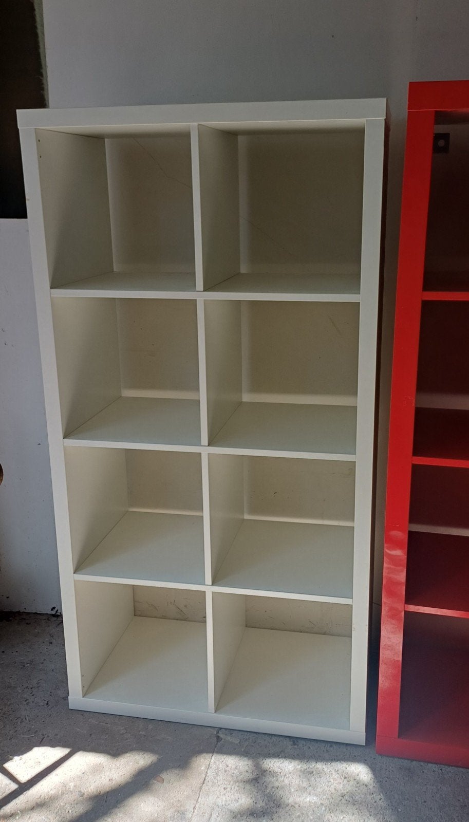 Ikea kallax vakkenkast wit 8 vak, Ophalen, 25 tot 50 cm, 50 tot 100 cm, Minder dan 100 cm