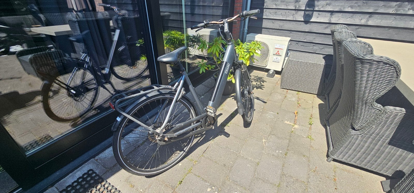Donkergrijze Qwic FN7 Urban elektrische fiets dames, Fietsen en Brommers, Qwic, Gebruikt, Ophalen of Verzenden, 51 tot 55 cm