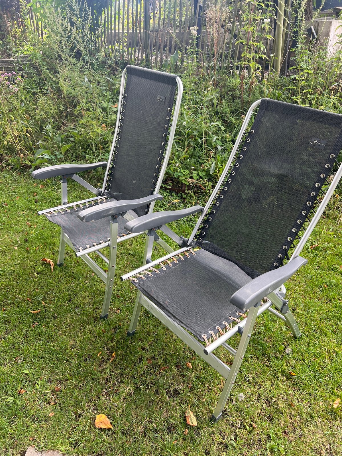 2 Bardani campingstoelen - verstelbaar en inklapbaar, Tuin en Terras, Ophalen of Verzenden, Gebruikt, Aluminium, Inklapbaar