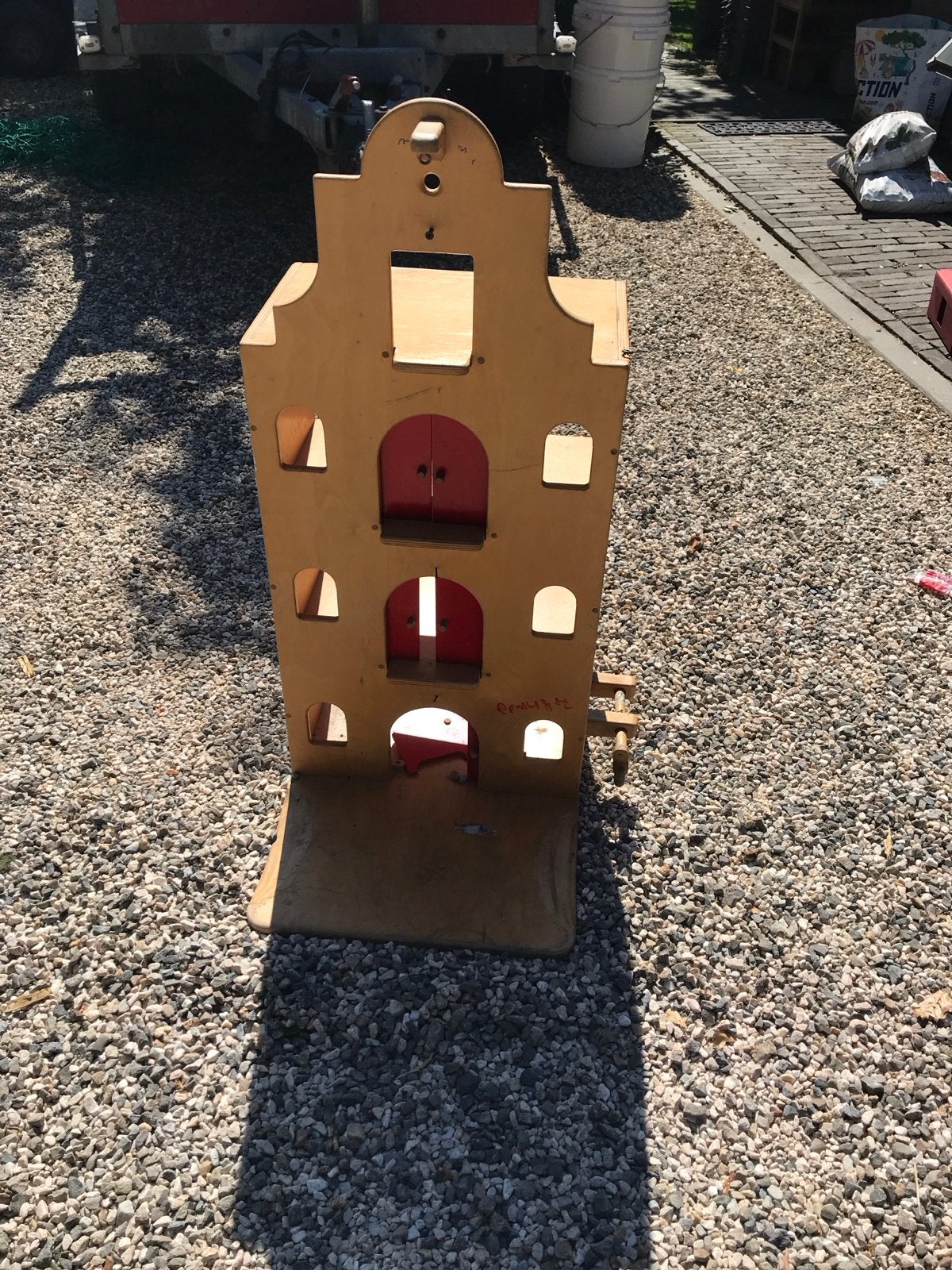 Houten poppenhuis grachtenpand, Ophalen, Gebruikt, Overige typen