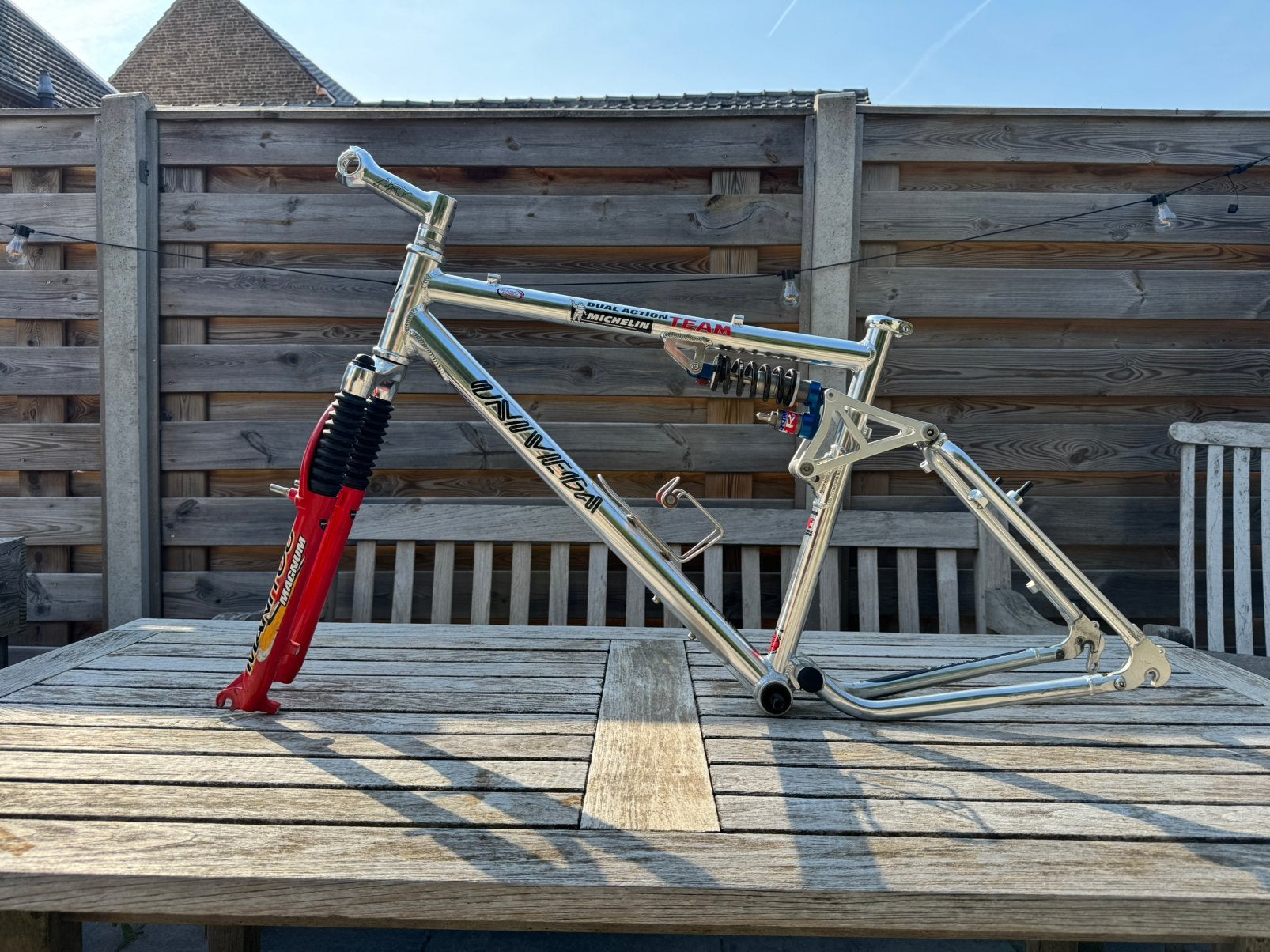 96 Univega Dual Action Racing Team vintage retro 18”, Frame, Gebruikt, Ophalen of Verzenden, Aluminium